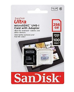 Micro SDXC UHS-I Sandisk 256GB 100Mbps