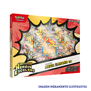 Card Pokémon Box Heróis Excelsos Mega Emboar Ex