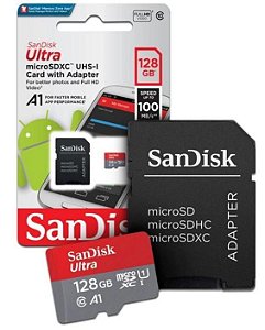 Micro SDXC UHS-I Sandisk 128GB 100Mbps