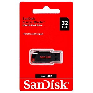 Flash Drive USB 2.0 Sandisk Cruzer Blade 32GB