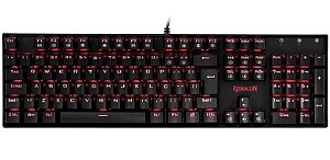 Teclado Mecânico Redragon Mitra Single Color Switch Vermelho