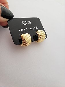 Brinco Croissant - Banho de ouro 18k