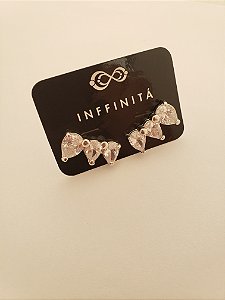 Ear Cuff Lia - Banho de ródio branco