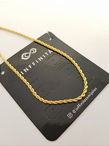 Cordão Trama - Banho de Ouro 18k