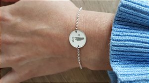 Pulseira Medalha 1,5cm - 18cm - Joias Afetivas | INFFINITÀ by Soraia Nakano