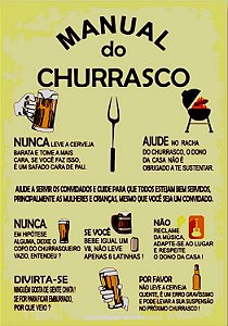 Quadros decorativo manual do churrasqueiro