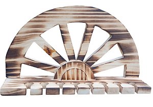 Porta espeto rústicos meia roda