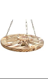 Luminária pendente roda de carroça