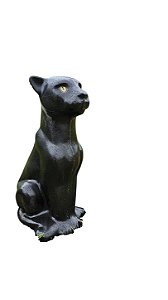 Estatueta Pantera Negra de Cimento Decoração
