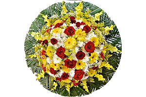 Coroa de Flores A Roseira 1 - Tam 1,40 de diâmetro (FRETE GRÁTIS)