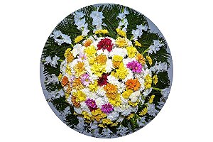 Coroa de Flores Primavera 6 - Tam 1,20 de diâmetro (FRETE GRÁTIS)