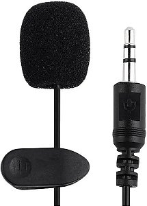 Microfone De Lapela P2 Stereo Profissional para Youtubers, Skype, Celular, Notebook