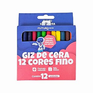 Giz de Cera 12 Cores - Futuro