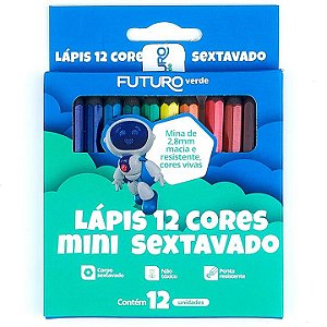 Lápis De Cor Futuro 12 Cores Sextavado Reciclado