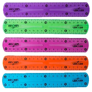 REGUA FLEXIVEL COLORIDA 20CM - LEO E LEO