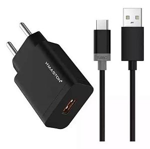 Carregador de Viagem  30W H'Maston Tipo C - Y59-3 Preto