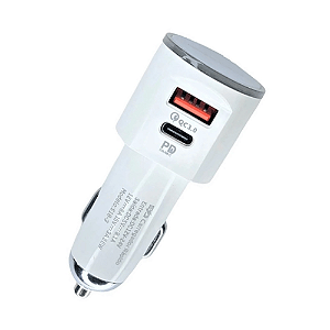 Carregador Veicular H'Maston 9.1 Com USB - Tipo: C 3.0