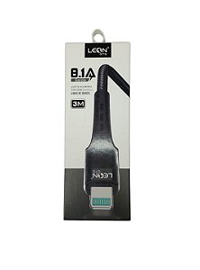 Cabo Dados Alumínio 8.1A 3 metros Leon Gts para Lightning (Iphone)