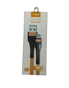 Cabo Dados Alumínio 7.1A 2m Leon Gts para Lightning (Iphone)