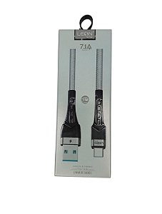 Cabo Dados Leon Gts USB Tipo-C 7.1A 1m Alumínio