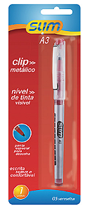 Caneta Slim Vermelha Modelo Ca21123