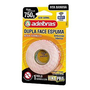 Fita Adesiva Dupla Face 12mm x 2m Adelbras
