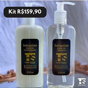 KIT SEBASTIAN DARK OIL  DE NUTRIÇÃO SHAMPOO E CONDICIONADOR