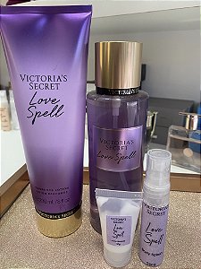COMBO VICTORIAS SECRET  LOVE SPELL HIDRATANTE 10ML + SPLASH 15ML
