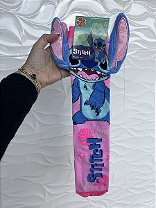 MEIA STITCH AZUL COM ROSA