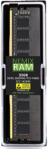 Memória RAM Nemix RAM DDR5 32GB 1x32GB 2Rx8 ECC UDIMM 5600MHz