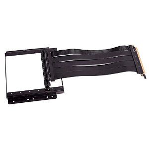 Extensor Lian Li O11D-1X Premium PCI-E x16 3.0 Extender Riser Cable 200mm and Cover Bracket, Black