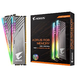 Memória RAM Gigabyte Aorus RGB DDR4 16GB 2x8GB 3200Mhz