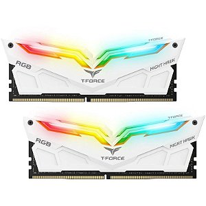 Memória RAM Team Group Night Hawk RGB White DDR4 16GB 2x8GB 4000Mhz