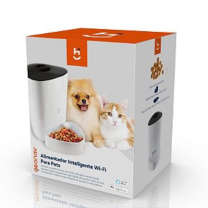 Alimentador Inteligente Wi-fi, 4L, para Cães E Gatos Geonav