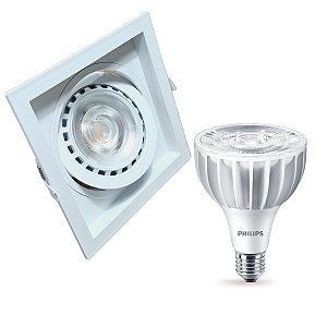 Lâmpada Led 28w Par30 Philips 30° Luz Neutra Bivolt C/ Spot Embutir