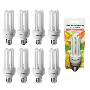 Kit 50 Lâmpadas 12w Fluorescente 220v E27 Quente Alumbra