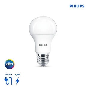 Lampada Led Bulb Philips 4.5w E27 Luz Quente 3000k