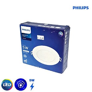 Painel de Led Redondo Embutir 5W Branco neutro  Bivolt PHILIPS