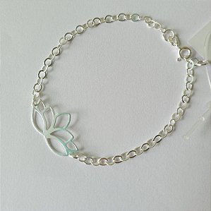 PULSEIRA FLOR DE LÓTUS PRATA 925