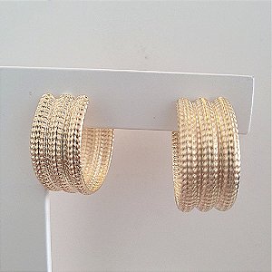 BRINCO ARGOLA LARGA BANHADO A OURO 18K