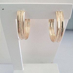 BRINCO ARGOLA BANHADO A OURO 18K