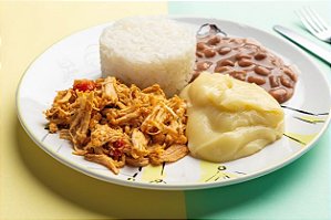 Marmitinha de frango desfiado com purê de mandioquinha 250g