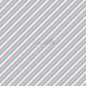Tricoline Listrado Diagonal Bianca - Cor-06 (Azul Vintage) , 100% Algodão, Unid. 50cm x 1,50mt