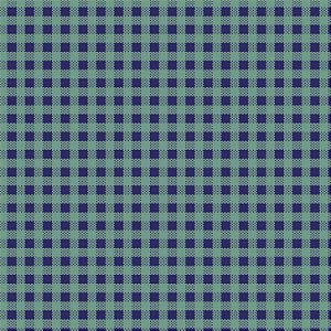Tricoline Xadrez Peri Verde c/ Azul, 100%Alg, 50cm x 1,50mt