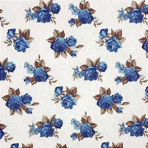 Cotton Linen Floral, 80% Algodão 20% Linho, 50cm x 1,52mt