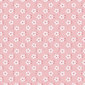 Tricoline Mini Primavera Rosa, 100% Algodão, 50cm x 1,50mt