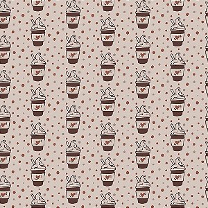 Tecido Tricoline Café Latte, 100% Algodão, 50cm x 1,50mt