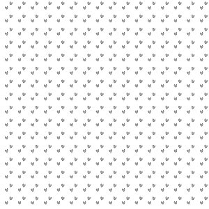 Tricoline Mini Corações Cinza, 100% Algodão, 50cm x 1,50mt