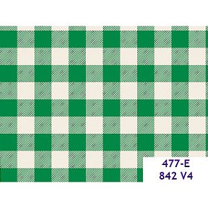 Tricoline Xadrez Ibi Verde, 100% Algodão, 50cm x 1,50mt
