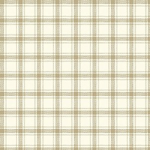 Tricoline Xadrez Perth Creme 3, 100% Algodão, 50cm x 1,50mt